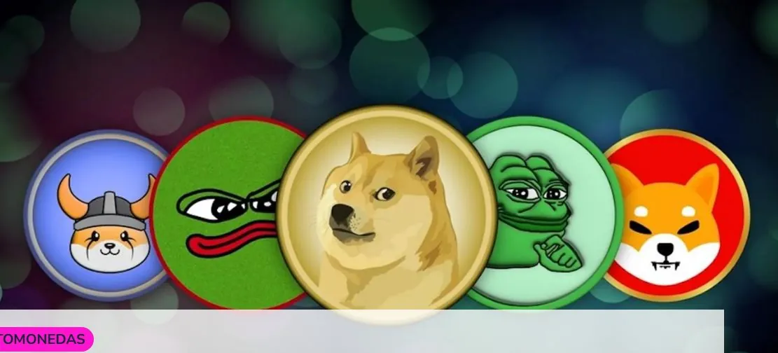 Monedas de memes como Dogecoin, Pepe y Shiba Inu