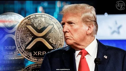 Montaje de un político junto a una moneda de XRP, típico de las noticias que mueven el precio